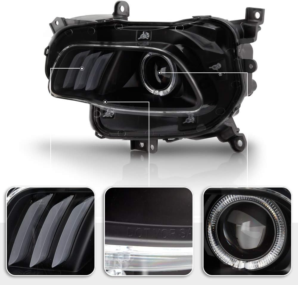 2014-2018 Jeep Cherokee Black Housing Projector Headlights Assembly T633663