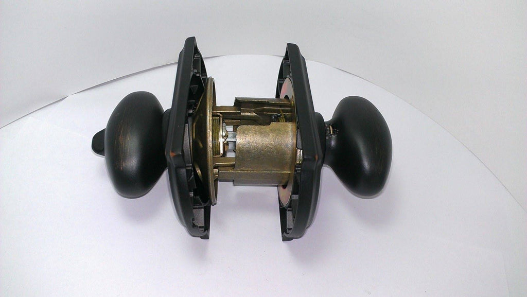 Aged Bronze Keyed Entry Door Knobs L754059