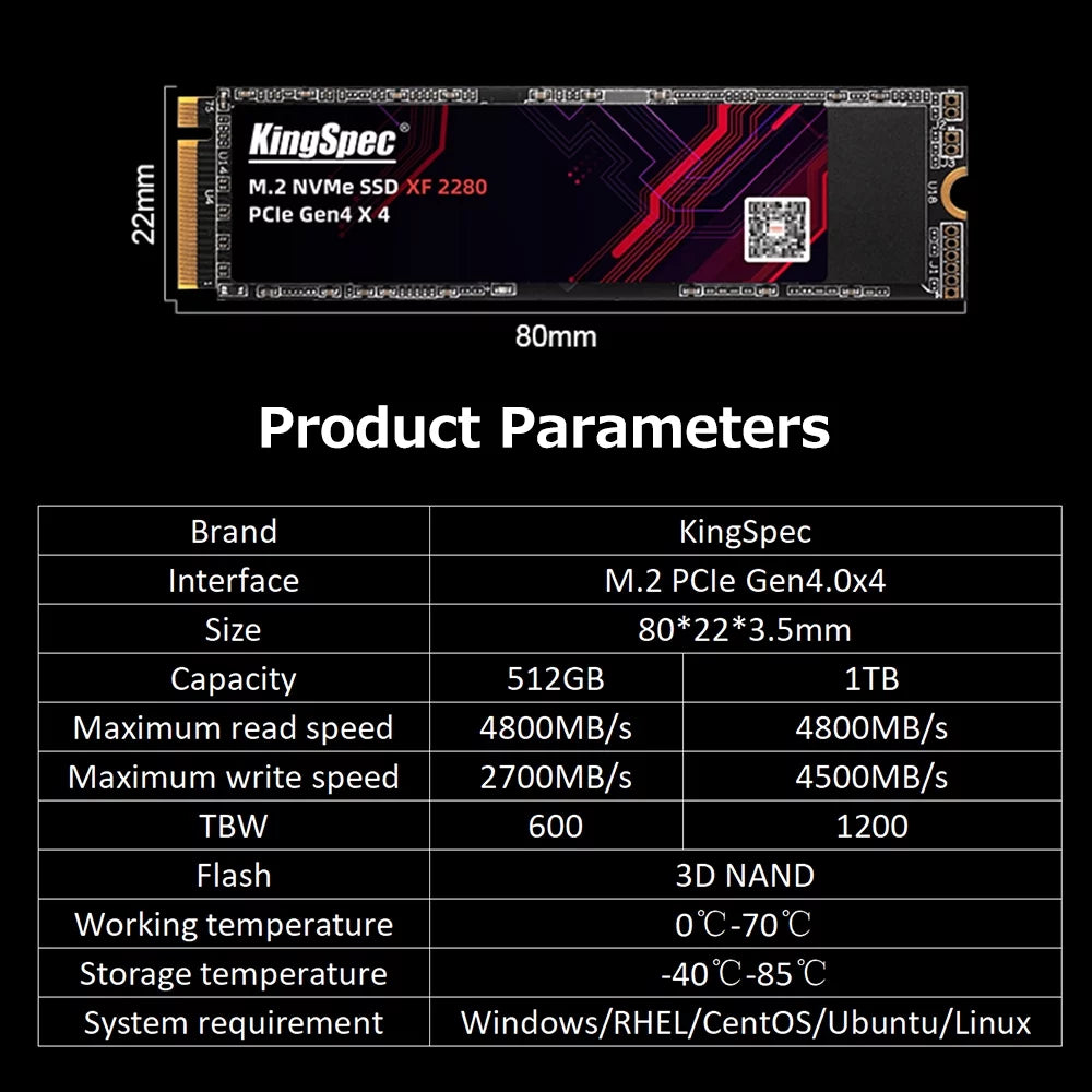 512GB M.2 NVMe PCIe Gen4.0x4 SSD Solid State Drive V824