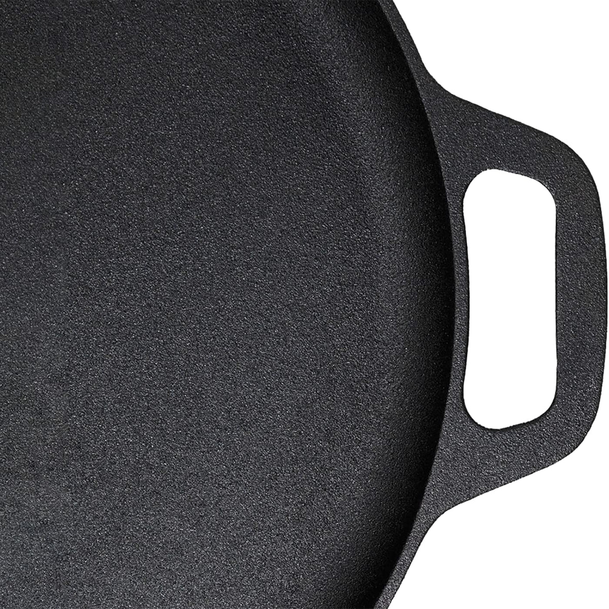 13.5 Inch Cast Iron Pizza Pan with Loop Handles Y140