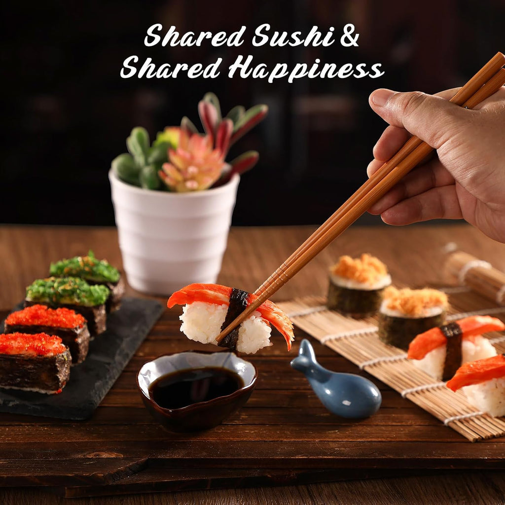 20 in 1 Sushi Making Kit with Chef’s Knife, Bamboo Mats, Rice Mold J3121