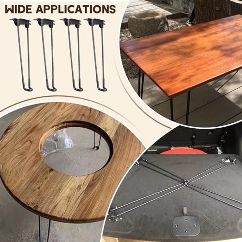 Black 16.5 inch Heavy Duty Metal Folding Table Legs with Mounting Screw Z711628