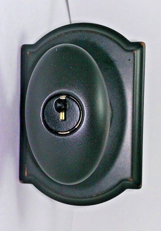 Aged Bronze Keyed Entry Door Knobs L754059