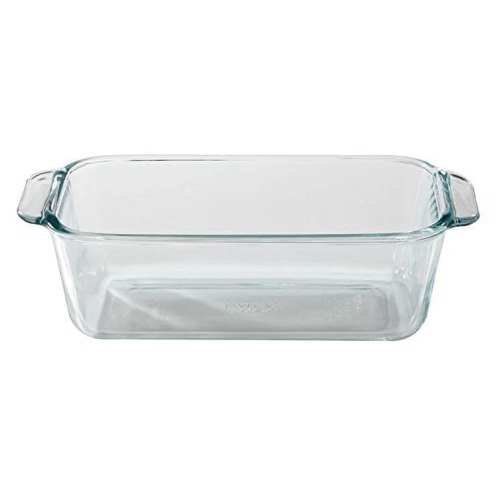 1.5-Quart Clear Glass Loaf Pan (Set of 2) S8557