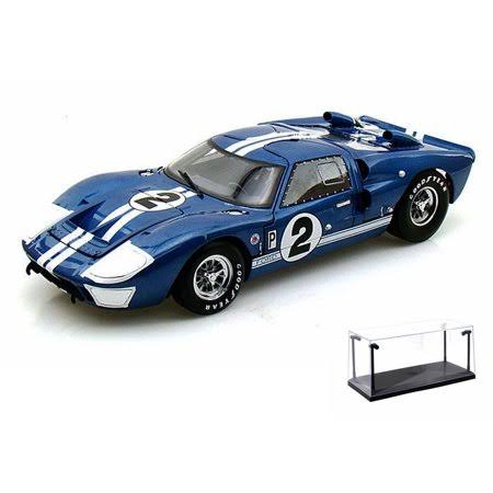 1/18 Scale Blue Diecast Car with Display Case Z559