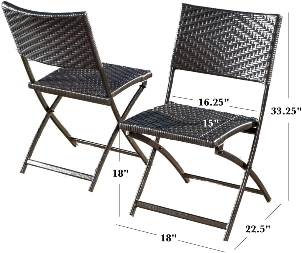 2-Pcs Set PE / Iron Dining Chairs F144559