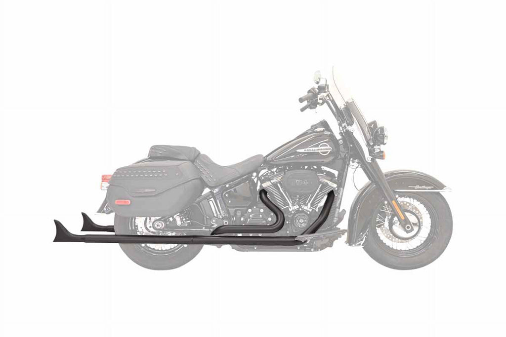 Black 36" Fishtail Exhaust System with Baffles K927