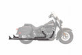 Black 36" Fishtail Exhaust System with Baffles K927