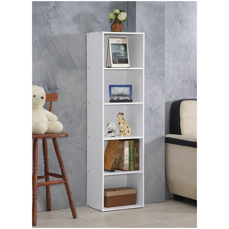 White 5-Shelf Bookcase U376225