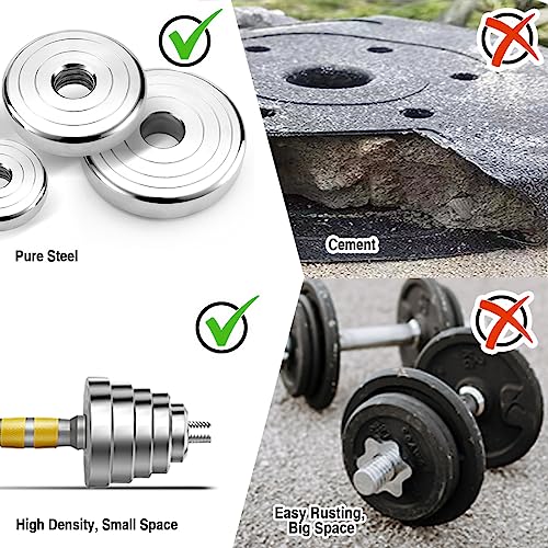 44/66 LBS Steel Dumbbell Set with Connecting Rod S270854
