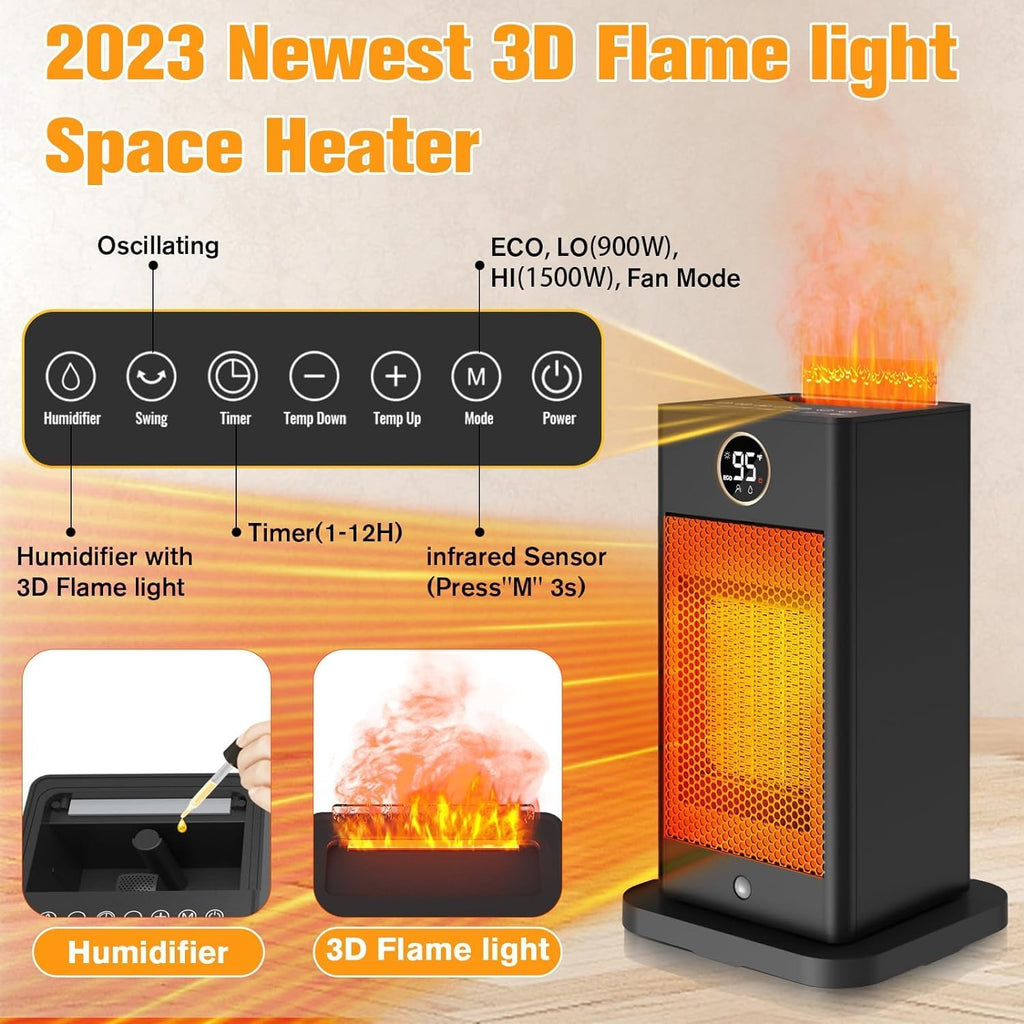 PTC Portable Electric Ceramic Space Heater with Oscillating L704