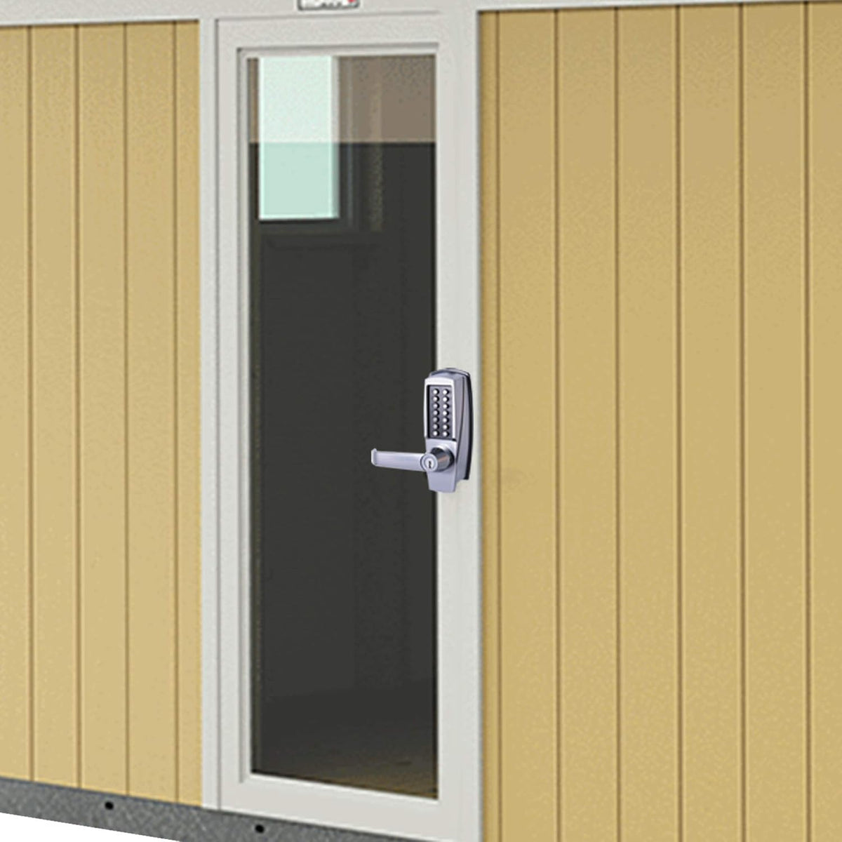 Mechanical Push Button Lever Lock, 60mm Backset, 13 Digit Keypad, Satin Chrome K760