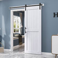 White Barn Door with Sliding Door Hardware Kit V605553