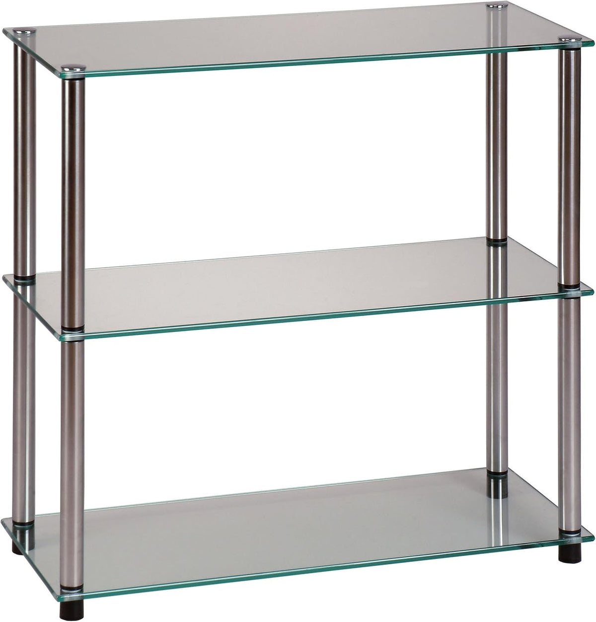 Glass 3 Shelf Bookcase S365700