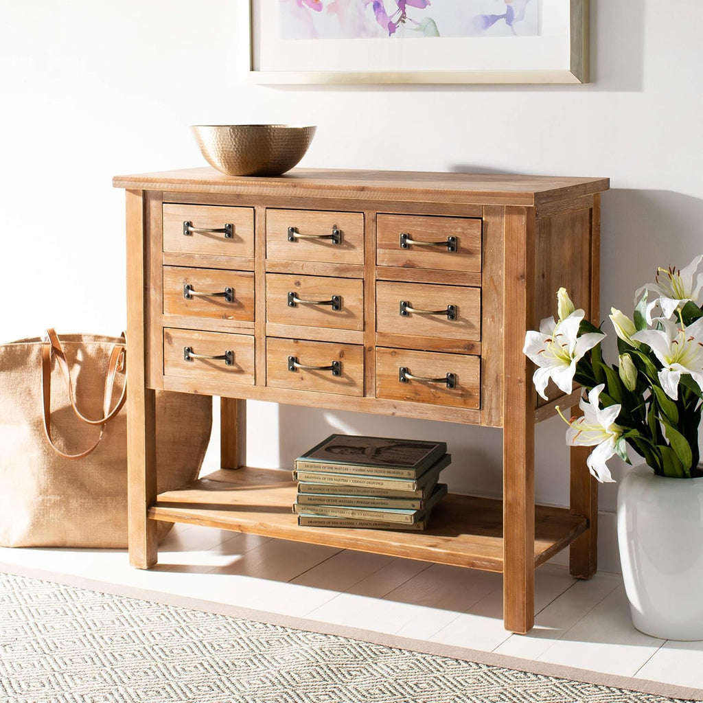 Natural Oak 9 Drawer Chest X493