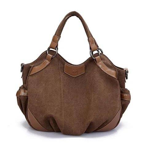Canvas Shoulder Bag Sea Blue K8954