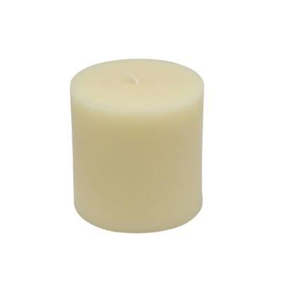 Beige Paraffin Pillar Candle G9646