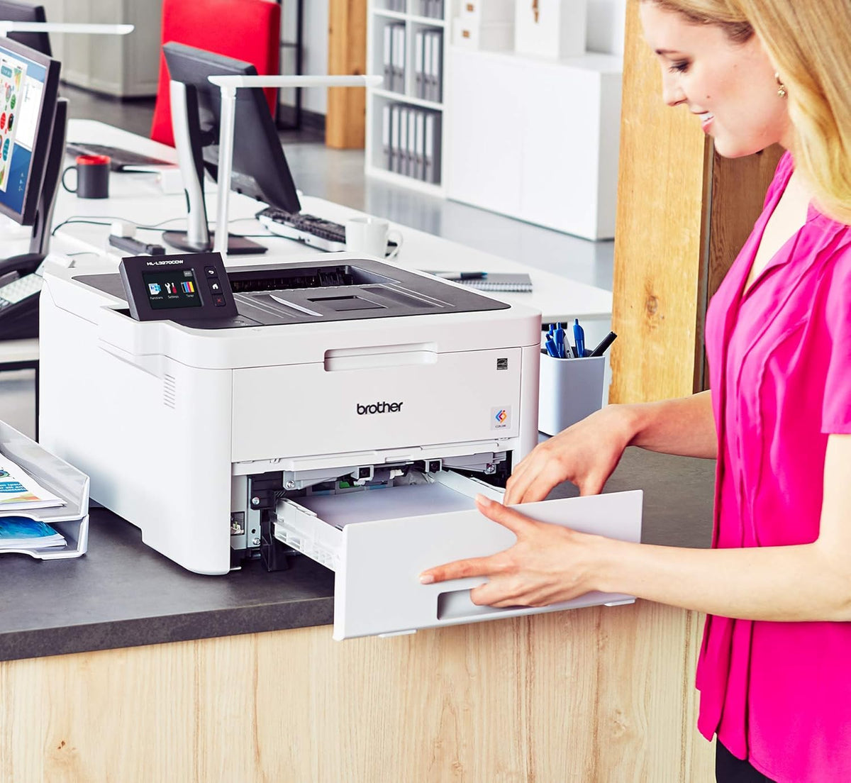 Compact Wireless Digital Color Printer with Auto 2-Sided Printing J565