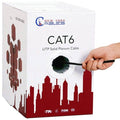 Black Cat6 Plenum Cable 550 MHz Pure Copper 1000ft Cmp Ethernet 23AWG UTP Y889454
