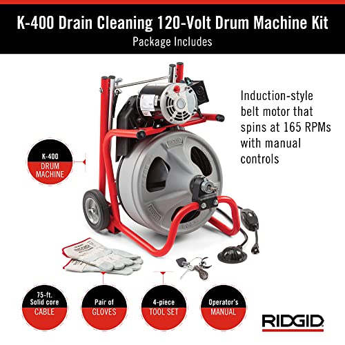 Drain Cleaning Drum Machine Kit with Cable I605100