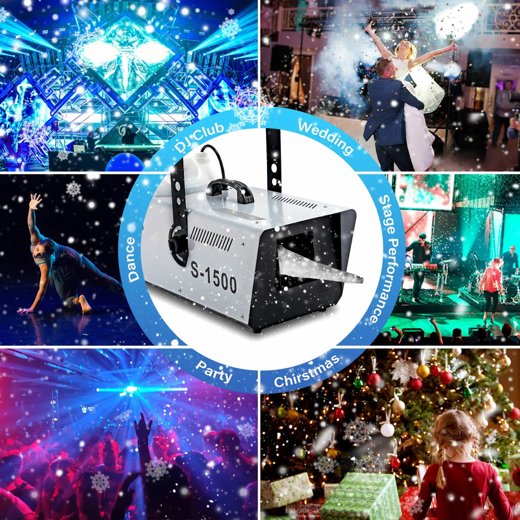 1500W Snow Machine Snowflake Maker with Wireless Remote C141