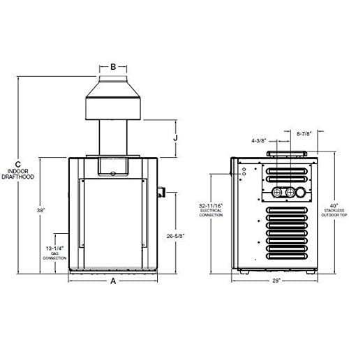 206,000 BTU Digital Electronic Ignition Natural Gas Pool Heater A68709