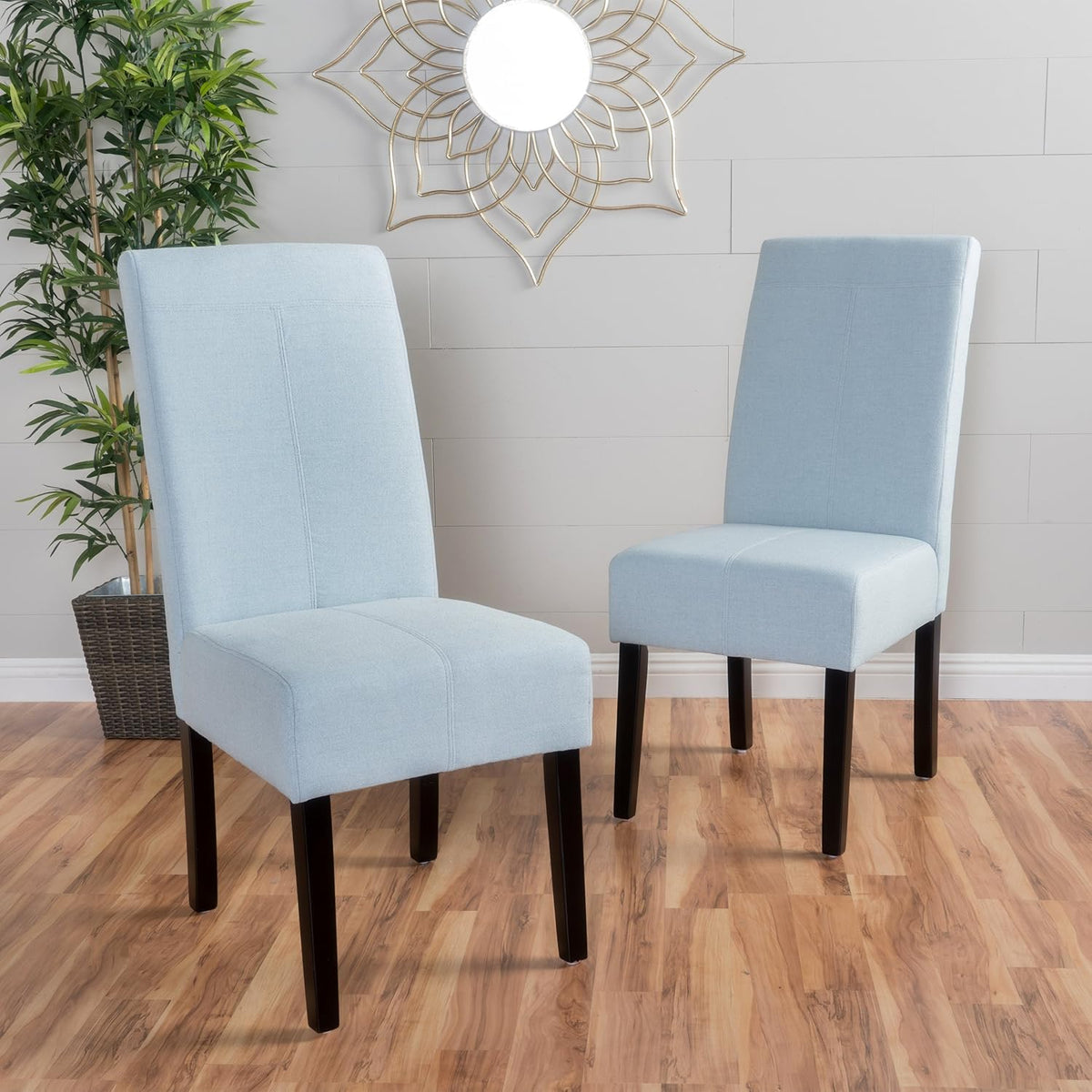 Light Sky Fabric Dining Chairs, 2-Pcs Set R109024
