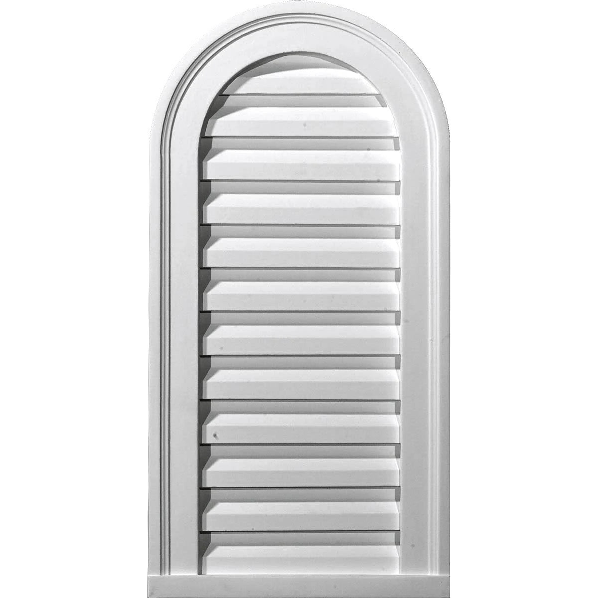16 inchw x 34 inchh Cathedral Urethane Gable Vent Louver Y442506