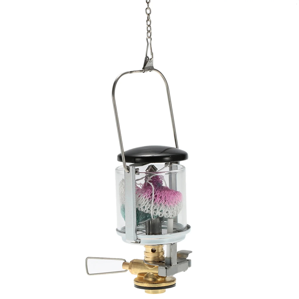 Propane Lantern Single Mantle Gas Lamp Portable Hanging Tent Lamp with 2 Lantern Mantles K8463
