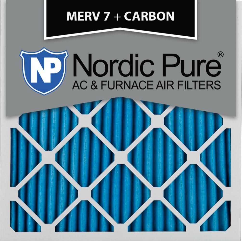 16x16x1 MERV 7 Carbon AC Furnace Air Filters Qty 12 D9297