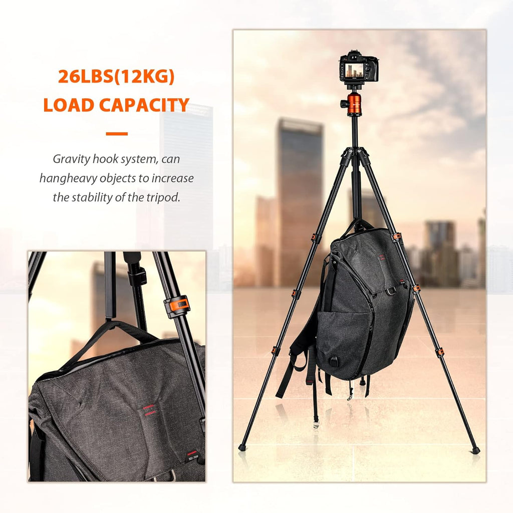Compact Aluminum Camera Tripod with 360 Degree Ball Head V8610