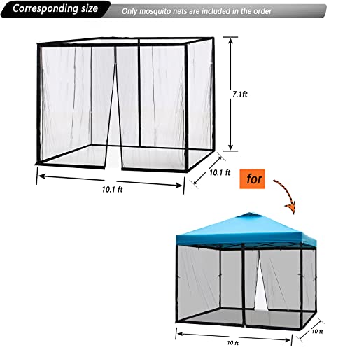 10x10 Black Mosquito Netting with Double Door H52042