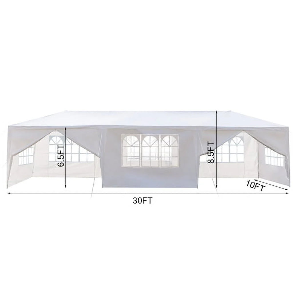 10'x30' Outdoor Canopy Tent with 8 Removable Sidewalls A393646