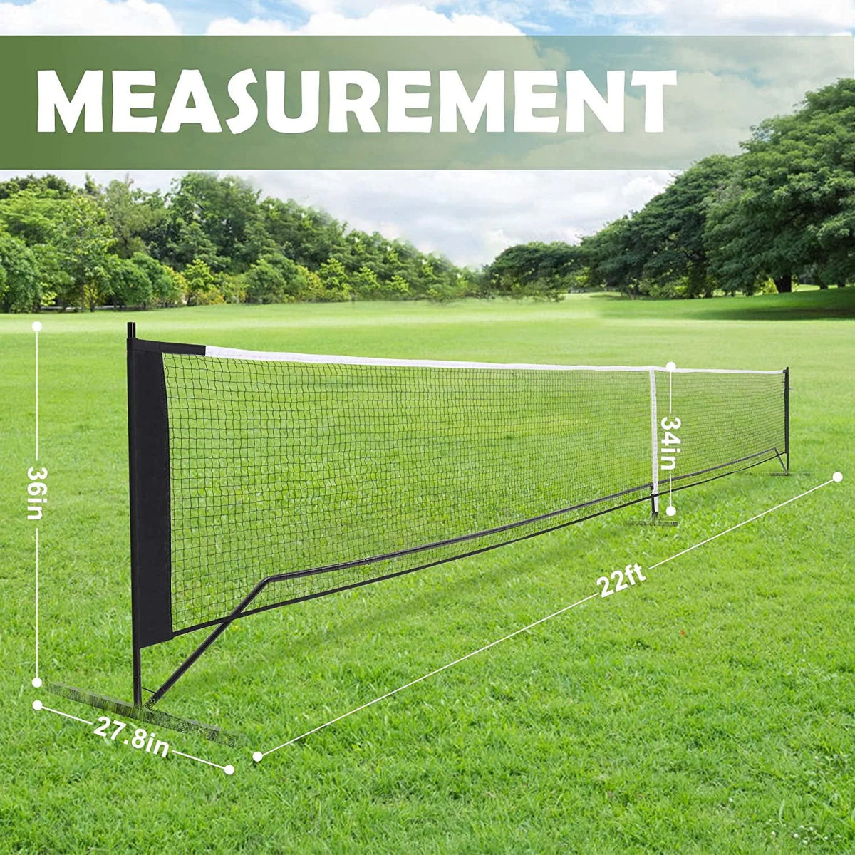 22 FT Pickleball Net with Carrying Bag P553