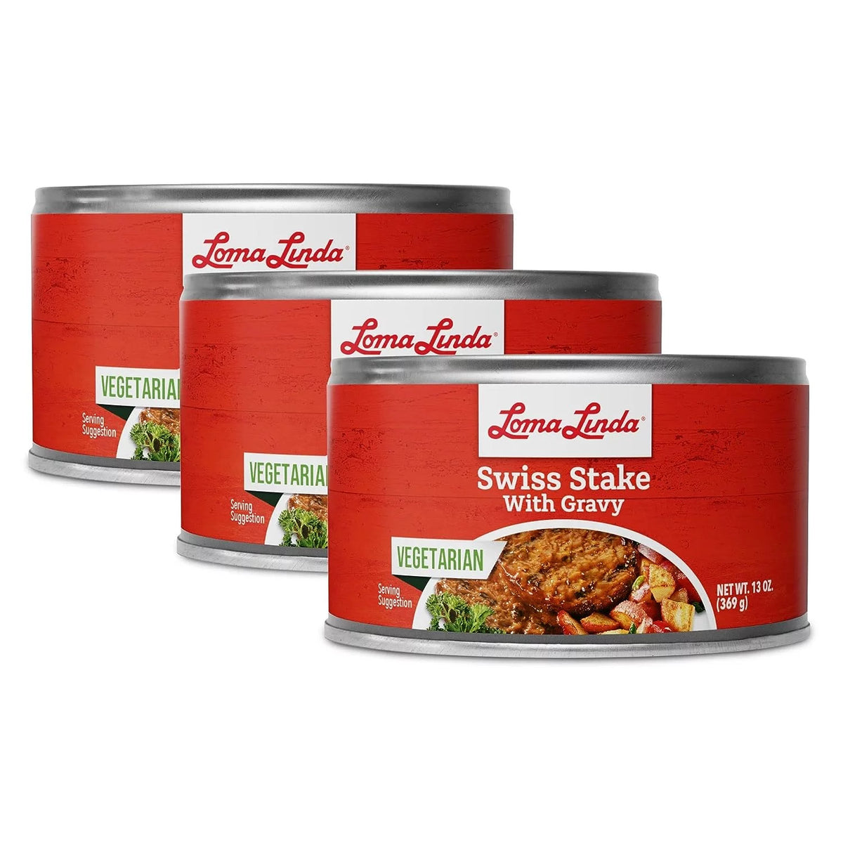 Plant-Based Swiss Stake with Gravy 13 oz Pack of 3 C612764