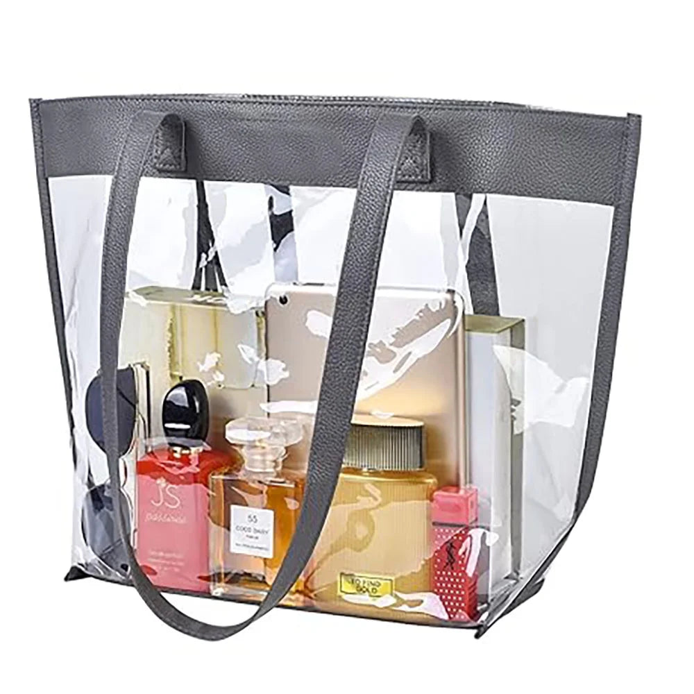Clear Tote Bags with Magnetic Buckle Closure (1pc) K71382