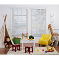White Cordless Faux Wood Blind 58 x 48 X90174