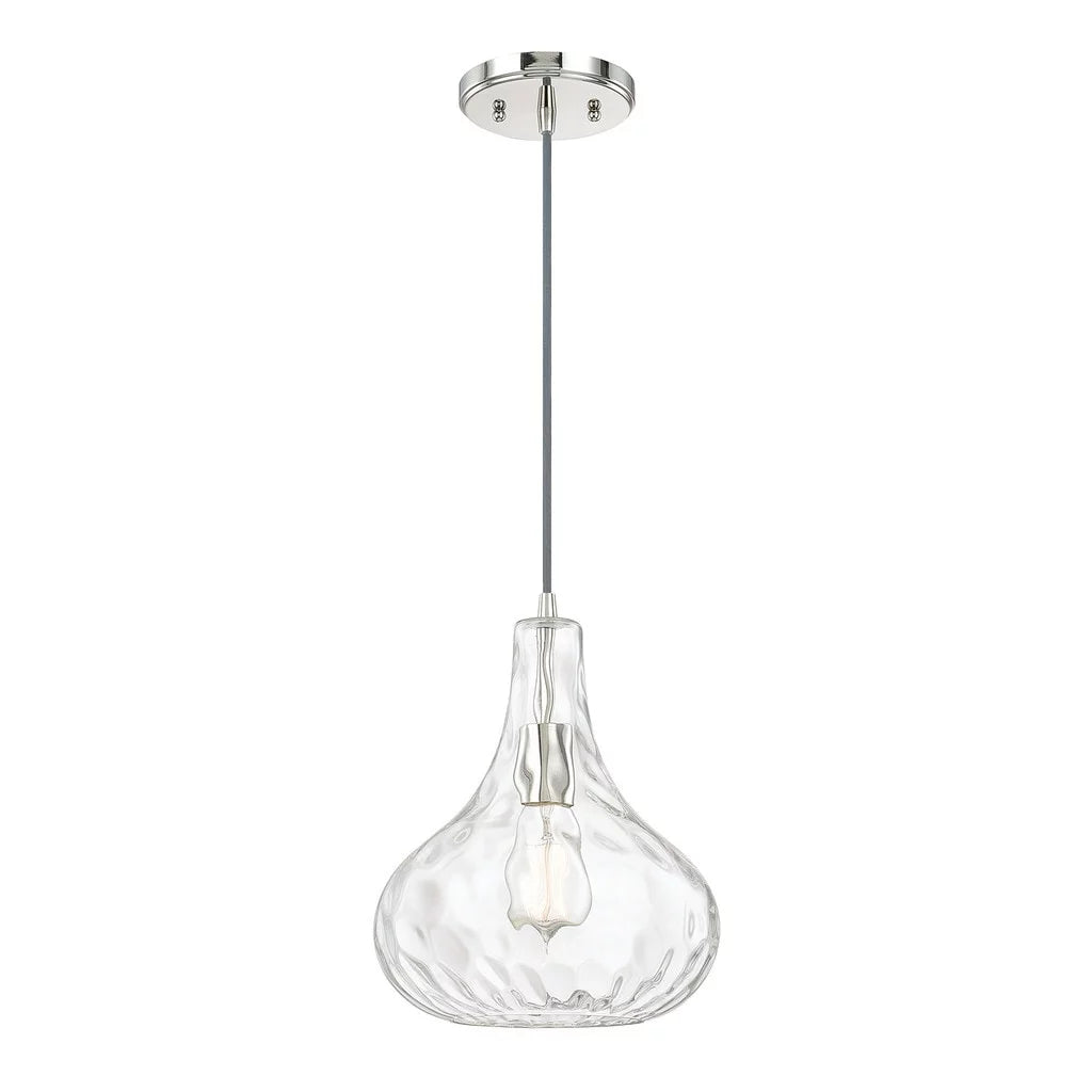 1-light Polished Nickel Pendant I7533