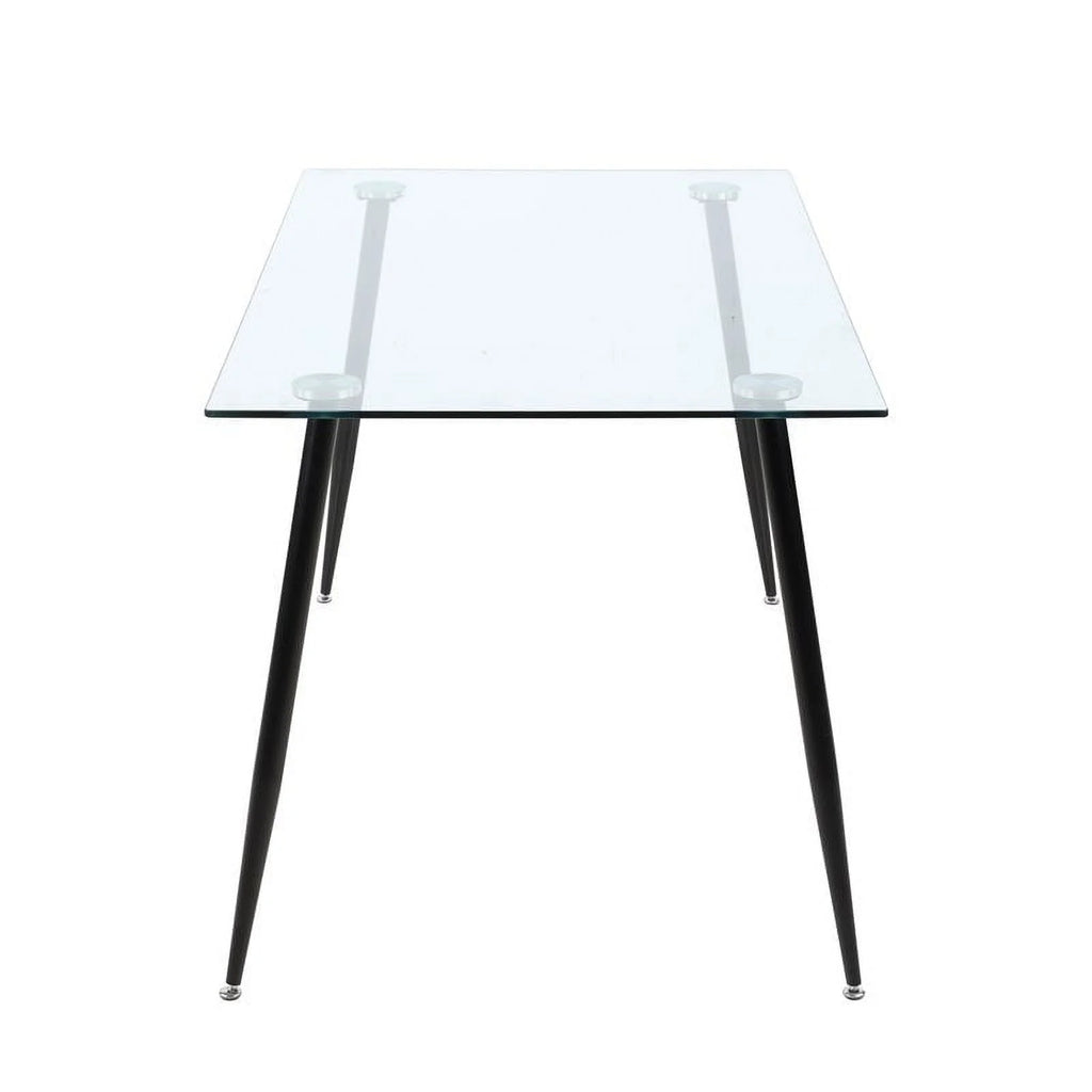 Contemporary Steel and Glass Dining Table Z23471