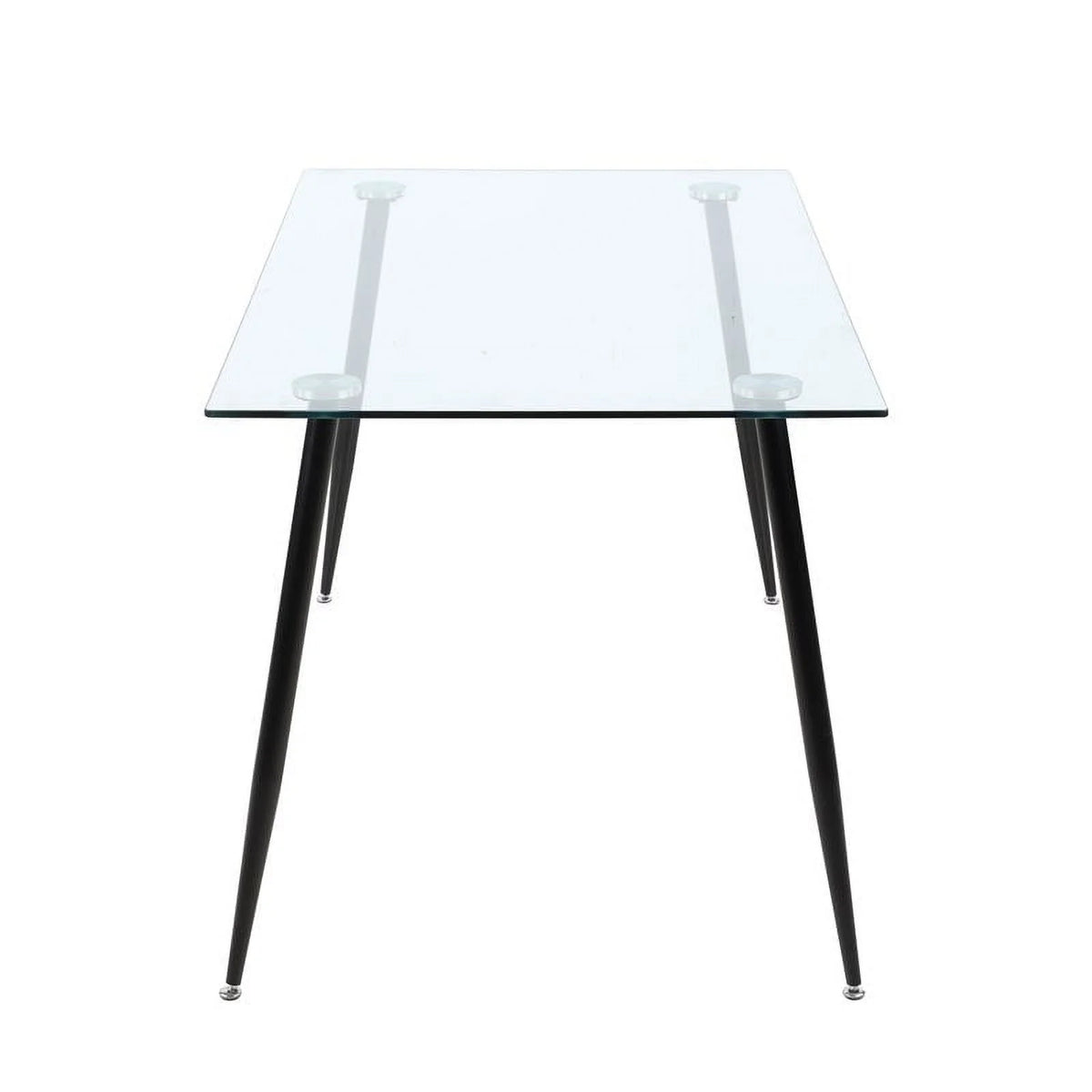 Contemporary Steel and Glass Dining Table Z23471