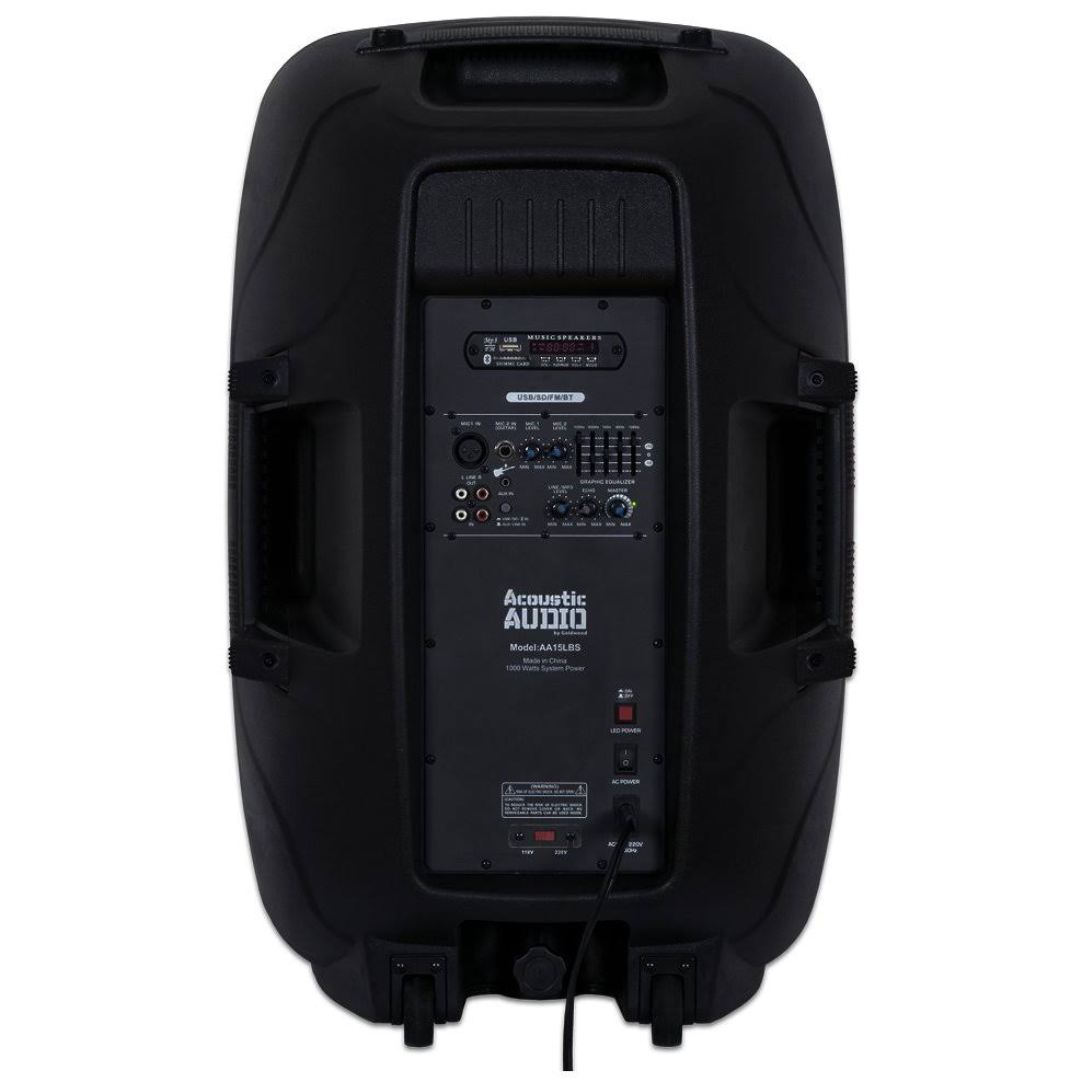Powered 15x22 Bluetooth LED Speakers with Mics and Stands N710