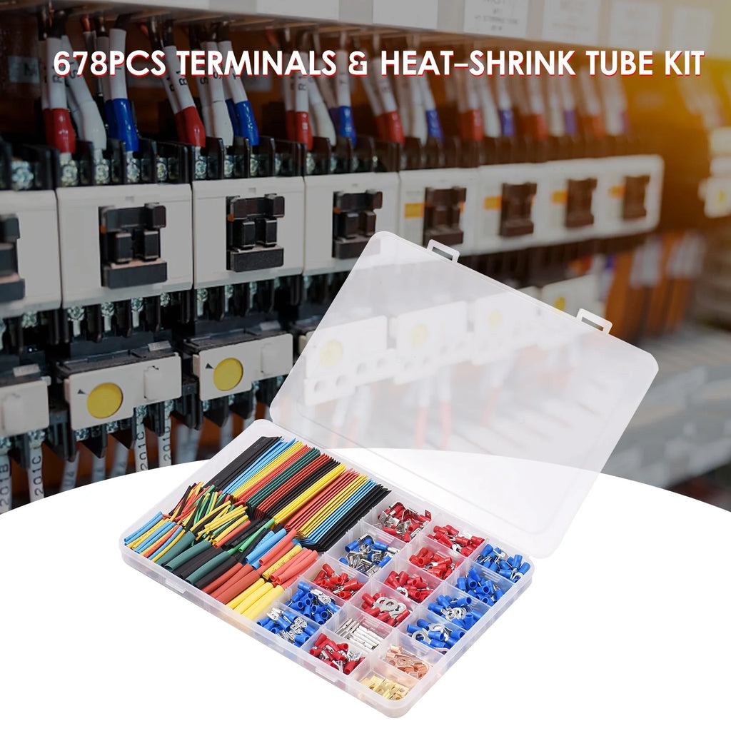 678PCS Terminals & Heat-shrink Tube Kit H621