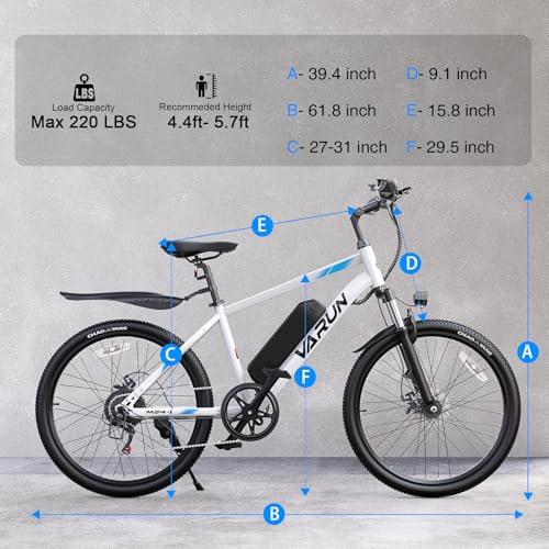 Electric Bike 350W 36V Removable Battery 24'' Mountain Bike J555755