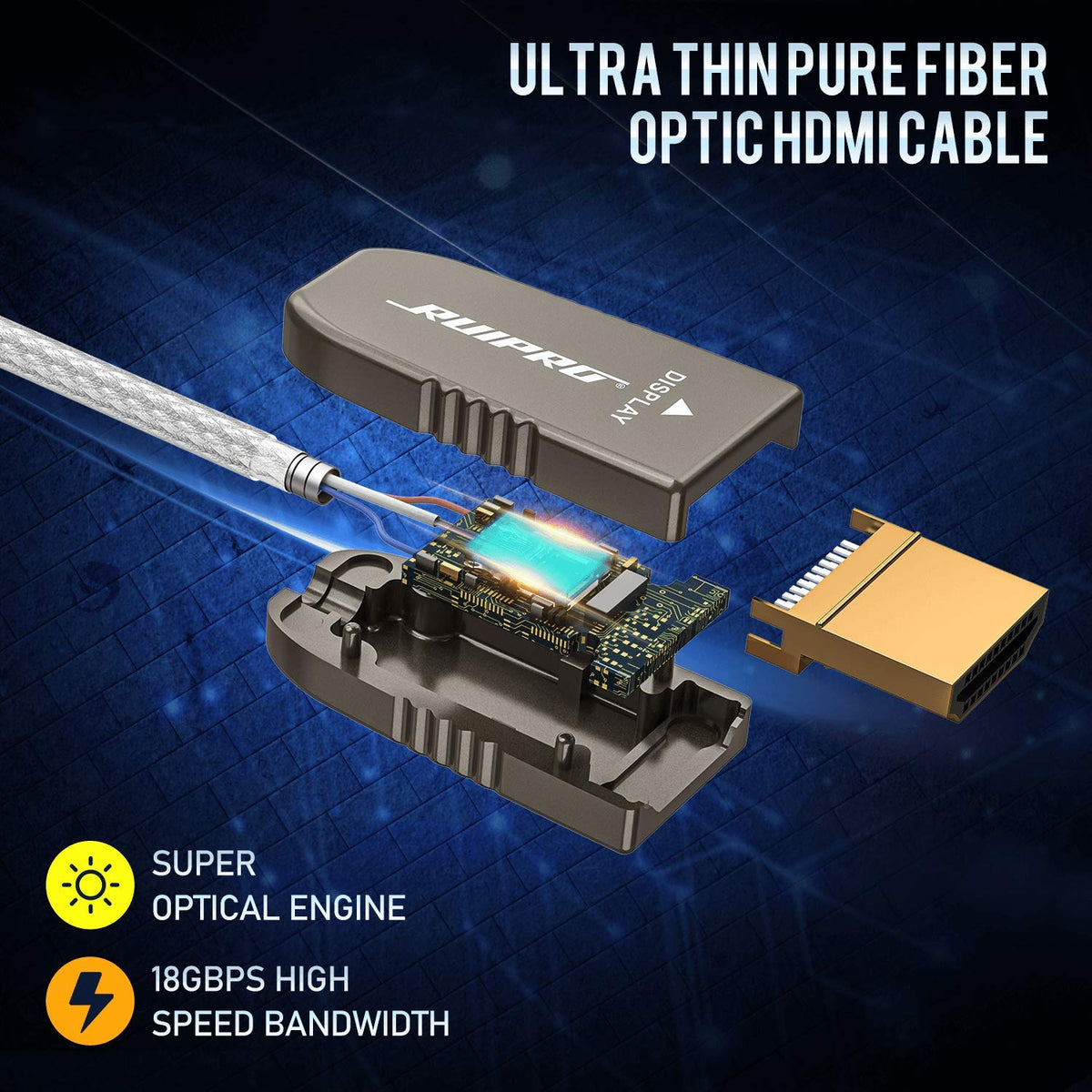 Fiber Optic HDMI Cable 33 Feet Y4529