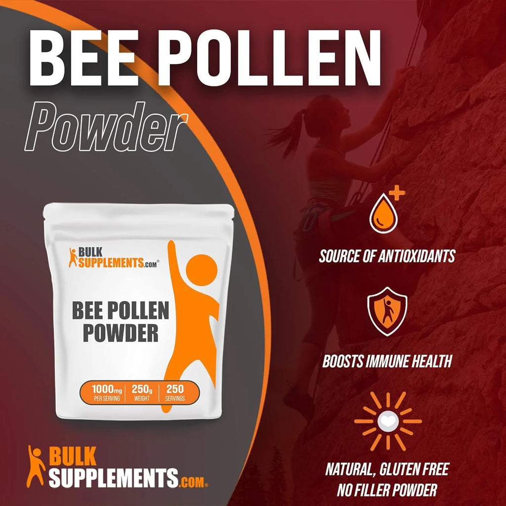 Bee Pollen Powder Dietary Supplement 1000mg 250 Servings T224
