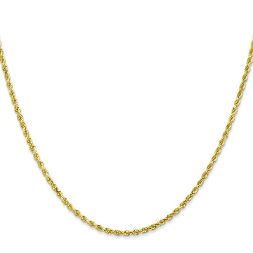 10 Karat Yellow Gold 2mm Diamond-cut Rope Chain Z232
