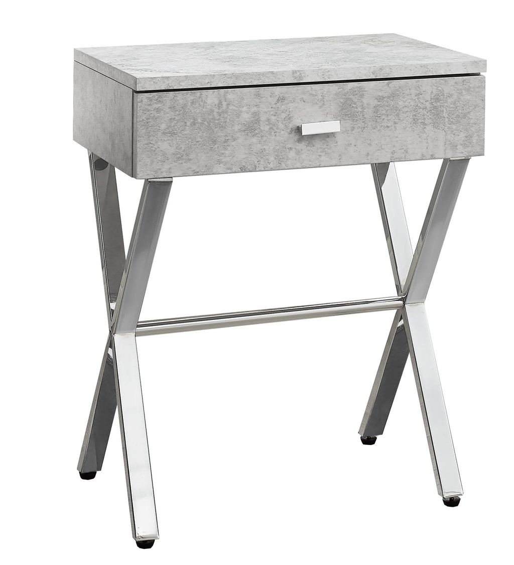 Gray and Silver Contemporary Rectangular Accent Table M128401