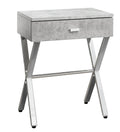 Gray and Silver Contemporary Rectangular Accent Table M128401