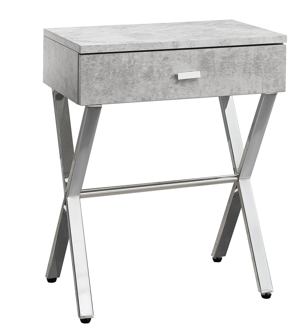 Gray and Silver Contemporary Rectangular Accent Table M128401