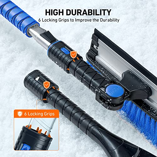 3 in 1 Extendable Ice Scraper Snow Brush with Squeegee H896